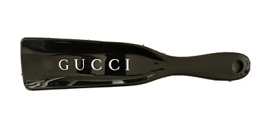 Дизайнерский логотип GUCCI Shoe Horn 7 дюймов - черный тяжелый пластик НОВЫЙ в упаковке - Изображение 1 из 4
