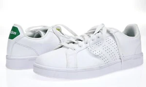 ADIDAS Mens 'Neo' White Leather Low Top Fashion Sneakers Shoes Size 11 - Picture 1 of 6