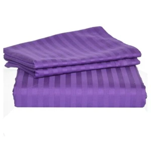600TC Egyptian Cotton 6-PCs Sheet Set 25-30" Pocket Stripe (Choose Size & Color) - Picture 1 of 20
