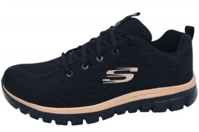 Skechers Damen Graceful Schwarz Sneaker 12615 BKRG
