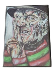 Freddy Krueger Art Framed 4 x 6 Elm Street Shhh NEW NIGHTMARE! Horror Vintage - Picture 1 of 1