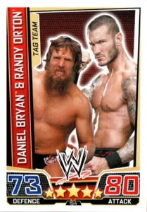 2013 Topps Slam Attax Superstars UK Wrestling #154 Daniel Bryan & Randy Orton - Imagen 1 de 1