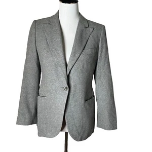 Vintage Stanley Blacker 100% Cashmere Blazer Jacket Gray Women's Size 10 - Picture 1 of 15