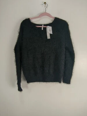 Willow And Clay Womens M Loose Knit Long Sleeve Vlack Sweater Fluffy Soft - Image 1 of 4