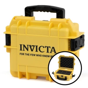 Brand New Invicta YELLOW 3 Slot IMPACT RESISTANT Collector Box - Picture 1 of 3
