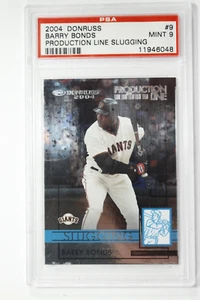 2004 Donruss Production Line Slugging #9 Barry Bonds /749 PSA 9 Mint - Picture 1 of 2