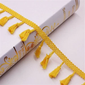 1Yard Polyester Cotton Fringe  Lace Colorful Garment Sewing Tassel Trimming - Picture 1 of 22