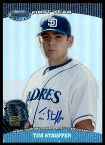 Tim Stauffer 2004 Bowman's Best Rookie Autograph #BB-TJS San Diego Padres Topps