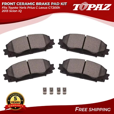 Front Ceramic Brake Pad Kit for Toyota Yaris Prius C Lexus CT200h 2013 Scion iQ - Image 1 of 4