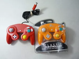2 Gamecube Controllers Red And Orange - Picture 1 of 5