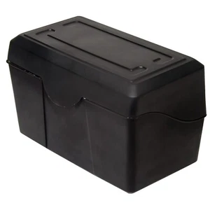 Advantus Plastic Durable Index Card Box, 5 x 8 Inches, Black - Picture 1 of 1