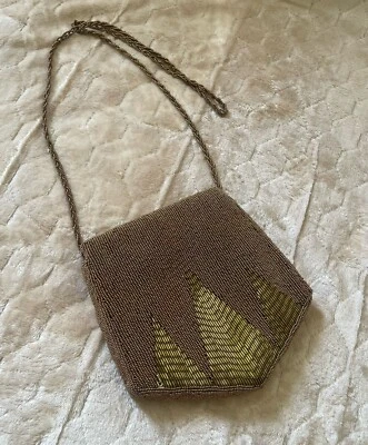 VTG. Beaded Purse Evening Bag - 1980s? Gold/Copper (See Photos). - Image 1 of 4