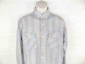 Camicia vintage Levis uomo taglia grande manica lunga con bottoni linguetta bianca - Foto 1 di 6