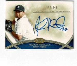 2012 Topps Tier One Crowd-Pleaser Autogramm Jhonny Peralta #CPA-JP Detroit Tigers /245 - Bild 1 von 2