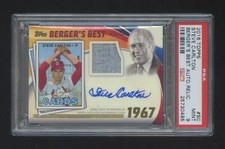POP 1 PSA 9 STEVE CARLTON 2016 TOPPS BERGER'S BEST RC AUTO JERSEY RELIC /10  HOF