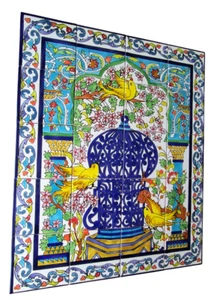 Cuadro de azulejos de buen humor 60x75 azulejos pintados a mano azulejos más gruesos resistentes Oriente - Imagen 1 de 5