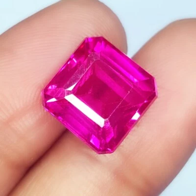 Gemas de zafiro transparente certificadas de 7,72 quilates con piedras preciosas sueltas de zafiro rosa natural Foto 1 de 4
