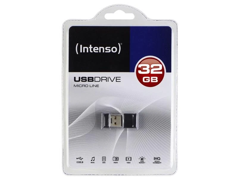 32 GB USB 2.0 Memory Stick 32GB Intenso Micro Line Mini Super Compact IN Blister - Image 1 of 1