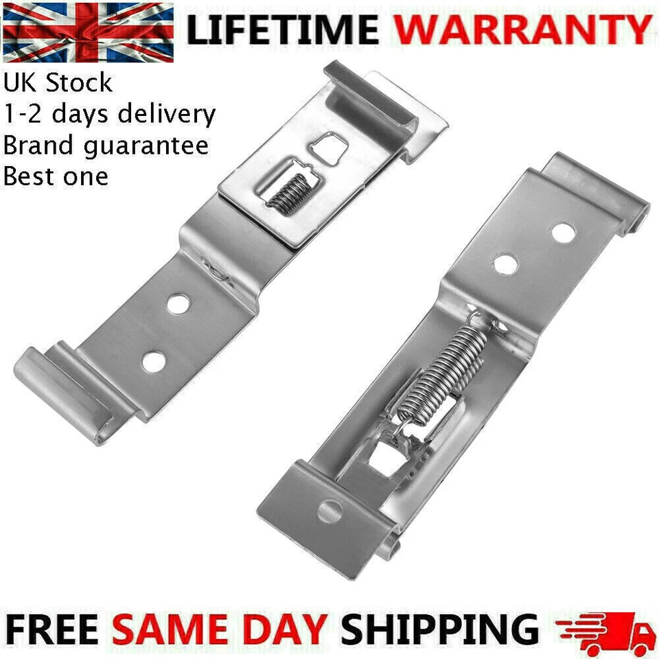 Trailer Number Plate Clips Holder Spring Loaded Stainless Steel One New - Image 1 of 1