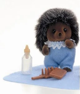 NUEVO SYLVANIAN FAMILY 4023 Erizo Azul Bebé Zarza Niño con Manta RETIRADO - Imagen 1 de 1