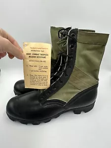 Botas de Colección Militaria 1968 Ejército de los Estados Unidos Era de la Guerra de Vietnam Endicott Johnson Jungla 10B - Imagen 1 de 11