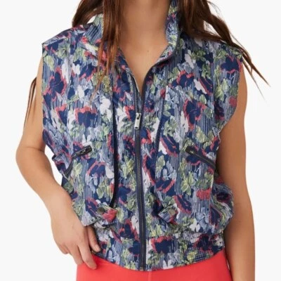 Free People Movement Off The Grid Printed Mesh Vest Supernova Floral Size Small - Image 1 of 4