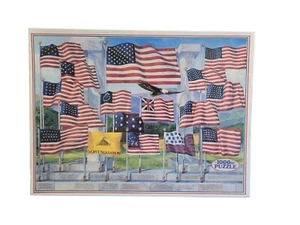White Mountain Amerikanische Flaggen Tritt nicht auf mich Krieg 1000 Teile Puzzle - Bild 1 von 5