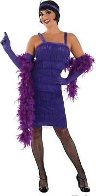 Womens Purple Flapper Costume Gloves 1920s Charleston Dress Halloween S - 3XL - Image 1 of 4