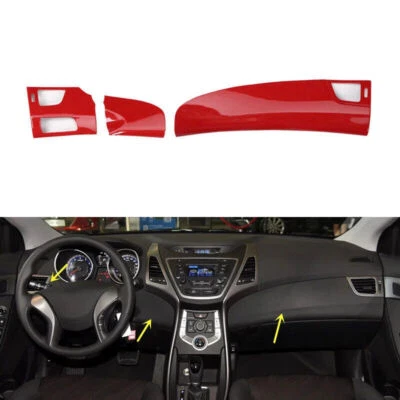 For Hyundai Elantra Avante 2012-2016 ABS Carbon Fiber Interior Stickers - Image 1 of 4