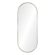 Renwil Marius 60x24" Oval Modern Glass Accent Wall Mirror in Clear