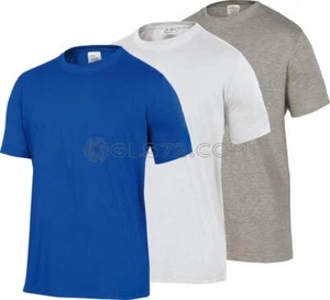 T-SHIRT DA LAVORO BASIC 100% COTONE DELTAPLUS NAPOLI BLU BIANCA GRIGIA - Foto 1 di 4