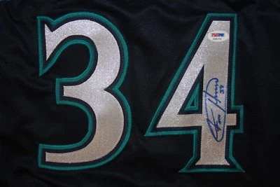 Felix Hernandez Autographed Seattle Mariners Dark Blue Jersey PSA  - Image 1 of 4