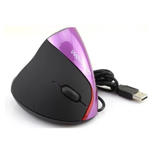 Ergonomic Purple Wrist Healing Vertical Mice Optical USB Wired Computer PC Mouse - Picture 1 of 6