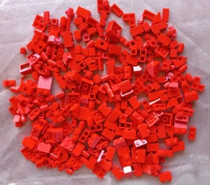 Lot #4 - 300 All Red LEGO All Small Bricks and Specialty Parts - Picture 1 of 3