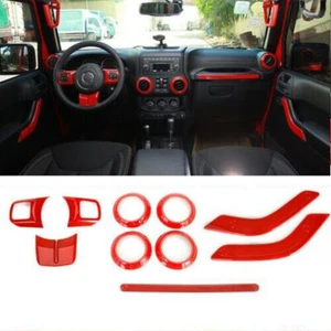 Juego completo de 10 cubiertas de decoración interior de auto para Jeep Wrangler JK 2011-17 - Imagen 1 de 8