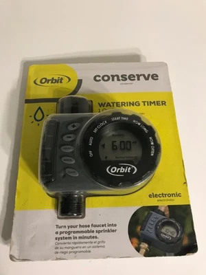 New Orbit Conserve Electronic Watering Digital Timer 1 Outlet Battery Operated - Image 1 of 4