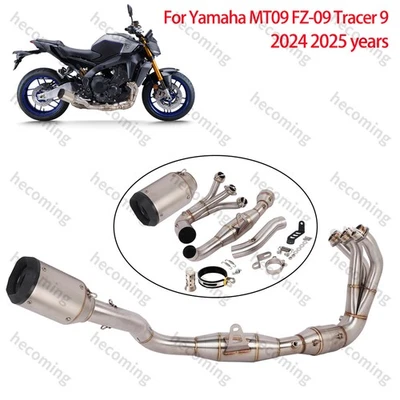 Sistema de tubo de escape completo MT09 para Yamaha MT-09 FZ09 XSR900 GT Tracer 9 2024 2025 Foto 1 de 4