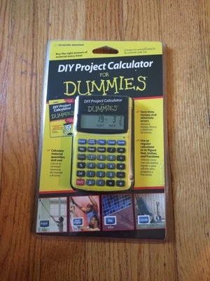 DIY Project Calculator For Dummies  Estimate Material Quantities & Cost 8509 New - Image 1 of 2