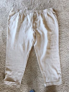 H&M---schöne Leinenhose---natur, beige---4XL---NEU - Bild 1 von 12