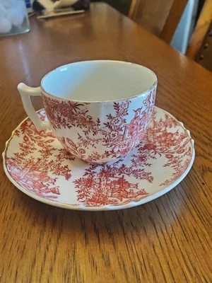Taza de té fina de China patrón exquisito, Japón rojo y blanco Foto 1 de 4