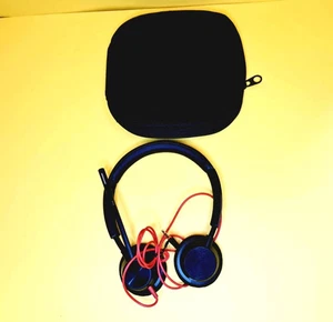 🔥 PLANTRONICS POLY BLACKWIRE 3325 WIRED STEREO HEADSET NOISE-CANCELING BOOM MIC - Foto 1 di 8