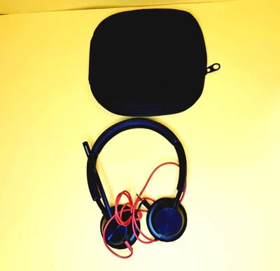 🔥 PLANTRONICS POLY BLACKWIRE 3325 WIRED STEREO HEADSET NOISE-CANCELING BOOM MIC - Image 1 of 4