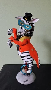 Pier 1 Verzauberter Zirkus Zebra Einrad Metall Glitzer Halloween Pier1 Deko - Bild 1 von 10