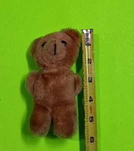 VINTAGE R Dakin Teddy Bear Brown 1977 Plush Mini 5.5" Rare Scary Haunted - Picture 1 of 12