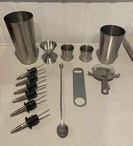 FineDine Expert Set da Bar per Cocktail Shaker Home - Kit da Bar in Acciaio Inox 14 Pezzi - Foto 1 di 2