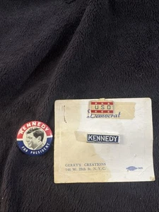 2 Vintage 1960 John F. Kennedy Presidential Campaign Pin Gerry’s Creations NYC - Picture 1 of 5