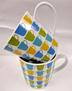 Pair of Crate & Barrel Cup of Joe 13oz Coffee Mugs - Picture 1 of 5