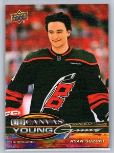 2025-26 Cubierta Superior Serie 1 #C-91 Ryan Suzuki UD Lona Carolina Hurricanes - Imagen 1 de 2