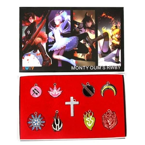 Neu Schein Charms Set RWBY 9 Stck. Halskette & Schlüsselanhänger Rubin Schlüsselanhänger Anhänger - Bild 1 von 3