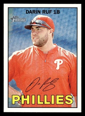 Darin Ruf 2016 Topps Heritage #47 Philadelphia Phillies - Image 1 of 2